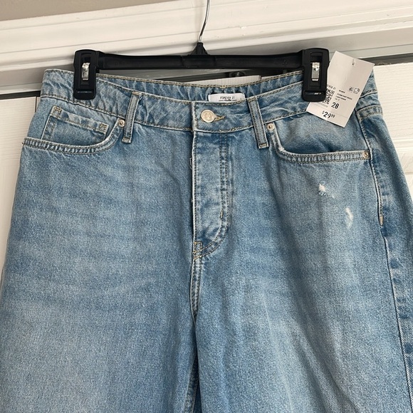 forever 21 premium Baggy Fit Mid Wash Straight leg high-rise button fly denim - Picture 5 of 7